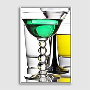 Framed Wine Glass Home Artwork for Living Room Bedroom