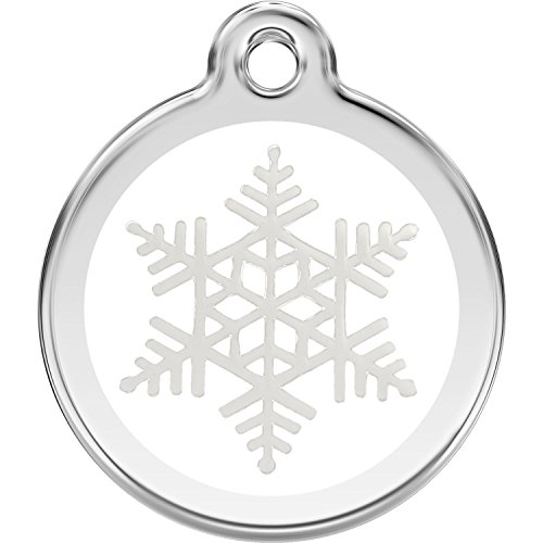 Red Dingo Personalized Snowflake Pet ID Dog Tag (Medium)