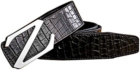 HAWARD The Crocodile Grain Leisure Trend Z Letters Smooth Belt Buckle
