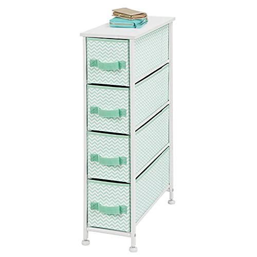 mDesign Narrow Vertical Dresser Storage Tower Furniture Metal Frame