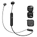 Sony WI-C300 Wireless in-Ear Headphones (Black) Bundle with Knox Gear Hardshell Case (2 Items)