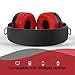 Besom Kids Headphones, i66 for Boys Girls Teens Children Toddler Stereo Adjustable Foldable Tangle-Free Cord 3.5mm Jack Wired Over-Ear Headset for iPad iPhone Computer MP3/4 Kindle Tablet (Red)