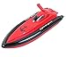 CSFLY-DeXop Rc Boat Only Works In Water With High Speed-Red(The Motor And  Paddle Only Work When Touching The Water,No Responds On The Land)