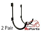 9sparts 2 Pair of 200 Lbs Steel Kayak Canoe SUP Paddleboard Snowboard Surfboard Wakeboard Wall Cradle Hanger Hook Wall Mount Storage Rack Shelf ()