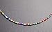 Kathy Bankston Handmade Multi Color Rainbow Choker Necklace, Thin 1.5mm, Adjustable 14-15.5 Inches