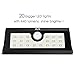 California Basics 20 LED Solar Powered Motion Sensor Wall Flood Light for Outdoors, Weatherproof, Black