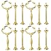 Lingxuinfo 4 Sets 3 Tier Cake Fruit Food Plate Stand Handle Fitting Hardware Rod Holder - Vintage Sunflower Metal (Golden)
