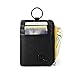 RFID Slim ID Wallet Card Holder - Key Ring Front Pocket Wallet with Coin Zipper