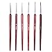 eBoot 6 Pieces Detail Paint Brush Set Miniature Brushes for Watercolor and Acrylic Painting (Wine Red)