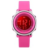 MSVEW Kids Sports Digital Watch - Girls Waterproof Outdoor Sport Watch with Alarm, Wrist Watches for Childrens
