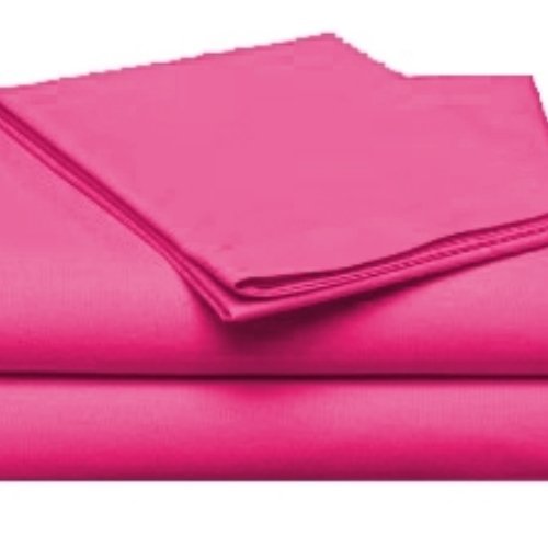 Twin xl soft microfiber single bed sheet set (hot pink)