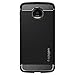 Spigen Rugged Armor Moto Z Droid Case with Resilient Shock Absorption and Carbon Fiber Design for Moto Z Droid 2016 - Black