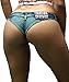 Yollmart Women's Low Rise Mini Denim Shorts Thong Cheeky Jeans Shorts