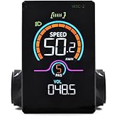Mcezdy Ebike Display, UART No. 2 Protocol, Colorful 2LCD Display 24V, 36V, 48V, 60V for Electric Bike, with Type-C Charging Port, Panel Screen Ebike Speedometer Odometer(M5C-2)