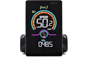 Mcezdy Ebike LCD Display, UART No. 2 Protocol, Colorful Cycling Computer APP Connection, with Type-C Charging Port, Panel Screen Bicycle Speedometer Odometer