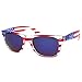 grinderPUNCH® American Patriot Flag Wayfarer Sunglasses Reflective Lens USA Shades 4th of July