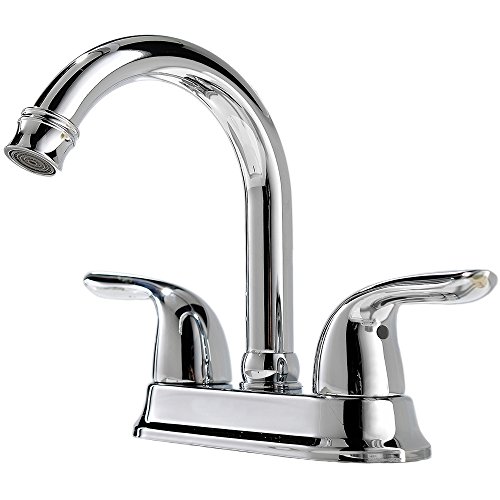 Comllen Best Commercial Two-Handle Lavatory Chrome Centerset Bathroom Faucet, Bathroom Sink Faucet Chrome Finish Without Drain Stopper