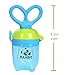 PAMBO Baby Food Feeder-Infant Solid Fruit Feeder & Veggie Feeding-Teether & Soother-Teeth Pain Relief- Unique Rotating Handle-3 Size Nipples (Blue)