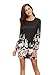 Floerns Women's Casual Long Sleeve Flower Chiffon Dress