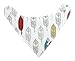 Baby Bandana Drool Bibs with Snaps, Organic Super Absorbent Cotton Drooling & Teething Bib Set of 4 by Matimati (Glasses & Feathers)