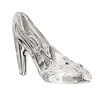 Tiktalk Cinderella Glass Slipper Crystal High Heels Shoes Figurine Ornaments for Girls Coming-of-Age Ceremony Gift Birthday Party Decorations