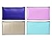 TUTBIER Leatherette Security Bank Deposit Bags/Check Pouch/Utility Zipper Coin Bag, 11 x 6 inches Money Bag 4 Pack (Blue Pink Bronze Aquamarine)