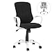 Office Chair Desk Chair Computer Chair Adjustable Swivel Gaming Chair Ergonomic Task Chair with Armrests,Classic White Black