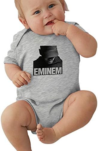 GanCheng Eminem Baby Girl Jersey Bodysuit Cute Onesies Black