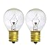 25 Watts S11 Replacement Light Bulb for Lava Lamp 25S11 Incandescent For 14.5 Inch Lava Lamps and Glitter Lamps Fits Intermediate E17 Socket 130 Volts Pack of 2 primary