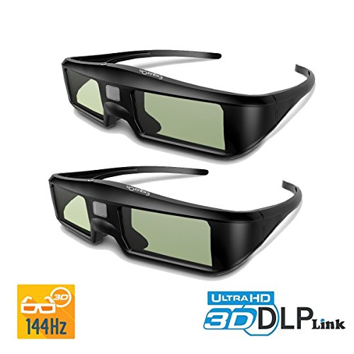 ExquizOn DLP Link 3D Active Shutter Glasses Compatible with 3D DLP Projectors BenQ