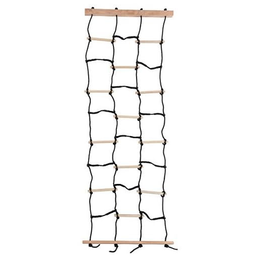 Kids Climbing Cargo Net With Nylon Rope and Wooden Dowels- Fun Outdoor Toy for Balance, Coordination and Strength for…