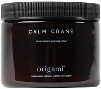 Calm Crane - Natural Anti Anxiety and Stress Relief Supplement | 90 Vegetarian Capsules | Ashwagandha, L-Theanine, Turmeric Curcumin, Magnolia Bark, Magnesium, Vitamin C | Herbal Cortisol Reducer