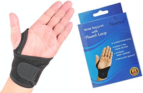 Noova Wrist Band Support Wrap – Wrist Bands for Men and Women Perfect for Sports Gym Tennis Badminton Golf Wraps for Carpel Tunnel with Thumb Loop