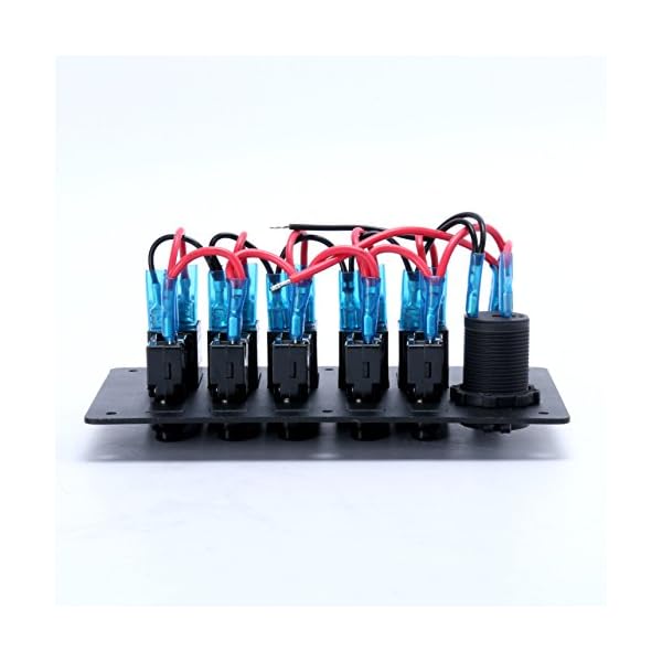 Amarine-made-5-Gang-Aluminium-LED-Rocker-CIG-Socket-Circuit-Breaker-Waterproof-Marineboatrv-Switch-Panel Amarine-made-5-Gang-Aluminium-LED-Rocker-CIG-Socket-Circuit-Breaker-Waterproof-Marineboatrv-Switch-Panel