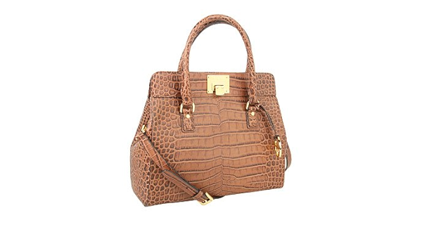 Michael michael kors astrid large crocodile-embossed satchel Clearance