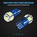 Partsam T10 LED Light Bulbs 194 168 175 2825 Lights Car Interior Dome Map Door Courtesy License Plate Light-2Pcs Ice Blue