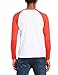 Fruit of the Loom Long sleeve baseball tee - White/Red - L