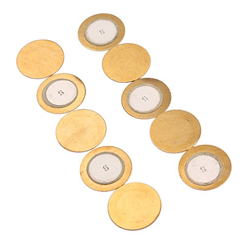 image for MonkeyJack 10 Pieces Piezo Elements Sounder Sensor Trigger Drum Disc D