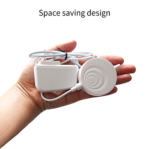 Aquarium Air Pump Ultra Silent Mini Air Bubbler 1.0 Watt Super Energy Saving Fish Tank Pump with Air Stone and Silicone Air Tube, White