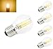 Bonlux 4-Pack A15 Style Bulb G45 Mini LED Globe Bulb with Filament LED Tungsten Bulb 4W 400lm Medium Screw Base Warm White 40W Halogen Replacement