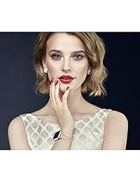Elobeth iwatch Band 1.575 in 1.496 in Pulsera de metal de acero inoxidable para mujer, compatible con Apple Watch Series 4 3 2 1