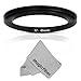Goja 37-49MM Step-Up Adapter Ring (37MM Lens to 49MM Accessory) + Premium MagicFiber Microfiber Cleaning Cloth