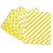 KEYYOOMY 100 Pcs Yellow Candy Buffet Bags Small Cookie Bags Polka Dot Paper Treat Bag for Wedding Birthday Party (5 inch x 7 inch)