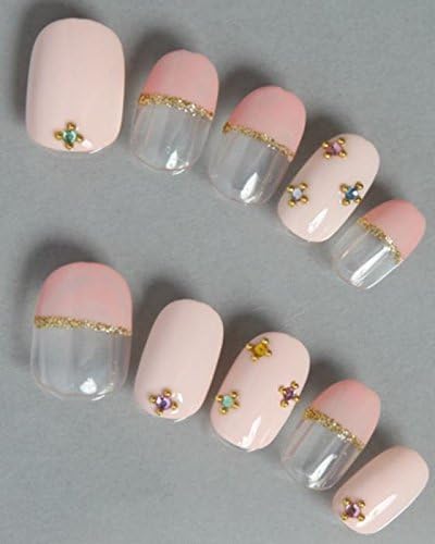 Amazon ゆずネイル ネイルチップ 薄ピンク フレンチ A012 R Cp C ゆずネイル ネイルチップ 通販