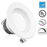 Sunco Lighting 11W 4-inch ENERGY STAR UL-listed Dimmable LED Recessed Lighting Fixture Retrofit Downlight-4000K Cool White LED Ceiling Light --650LM, Title 24, ROHS, 5 Year Warranty
