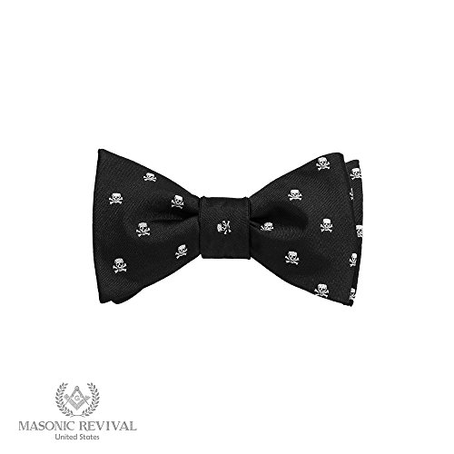 Memento Mori Bow Tie by Masonic Revival (Skull and Bones Standard Self-Tied)