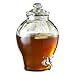 Style Setter 210977-GB 1.6 Gallon Glass Beverage Drink Dispenser with Lid, 7 x 13, Clear