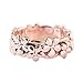 Haluoo 925 Sterling Silver Ring, Retro Daisy Summer Flower Engagement Ring Plum Blossom Eternity Wedding Band Finger Rings Size 5-10 (6, Rose Gold)thumb 1