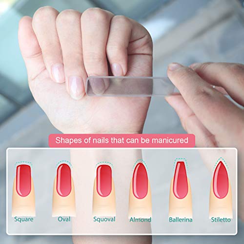 RedFlow Nail Buffer Set Contains 2 Nano Glass Nail Files and 1 Nano