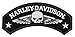 Harley-Davidson Embroidered Military Wings Rocker Emblem, 5 x 2.25 inch EM044753